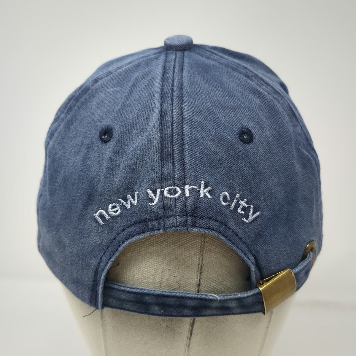 T&T Baseball Cap Blue One Size New York Est 1625 NYC Embroidered Slideback Hat