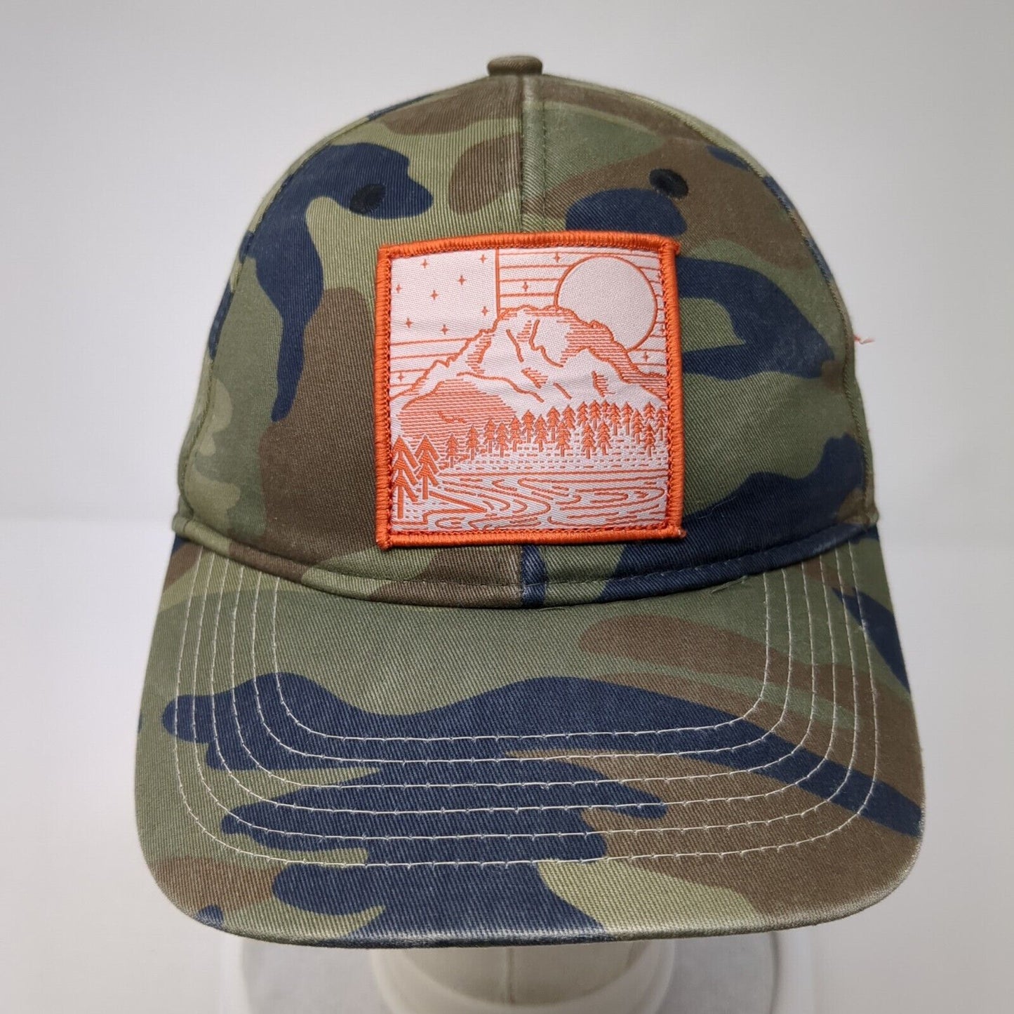 Outdoor Cap Snapback Hat Camouflage One Size Mountain Patch 6 Panel