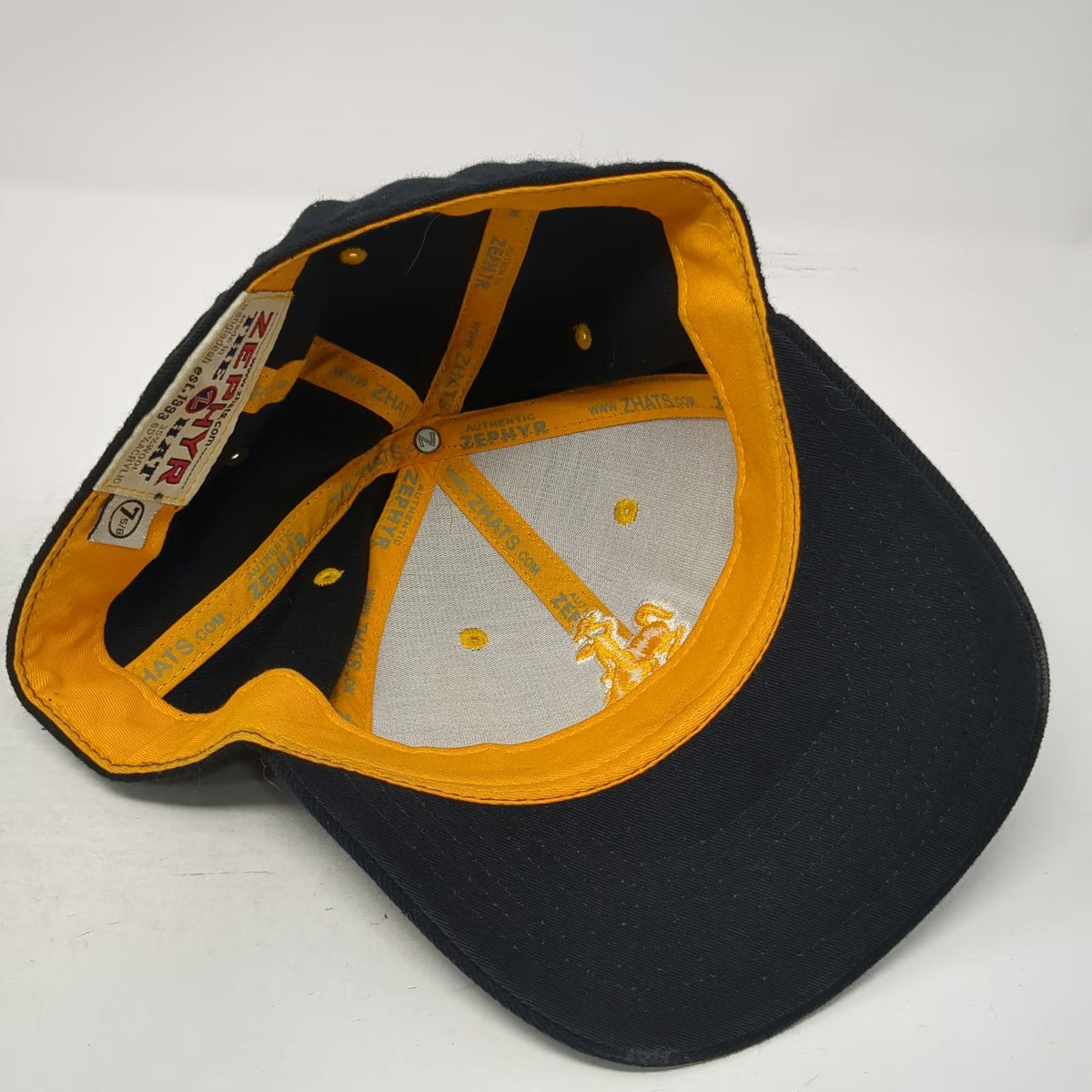 Wyoming Cowboys NCAA Zephyr Baseball Cap Black 7 5/8 Bronco Logo Wool Blend Hat