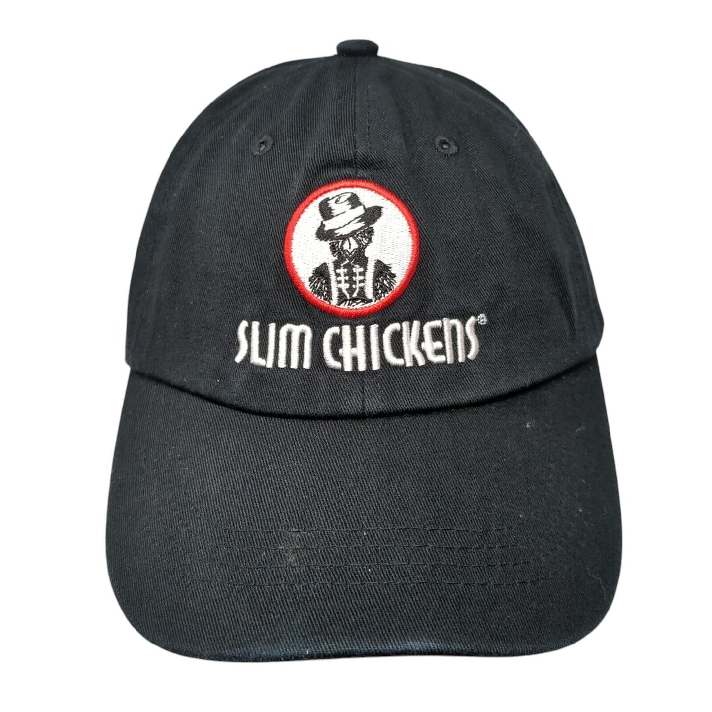 Slim Chickens Strapback Hat Black One Size Stingray Headwear 6 Panel