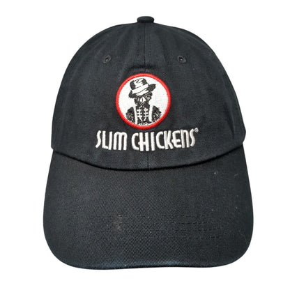 Slim Chickens Strapback Hat Black One Size Stingray Headwear 6 Panel