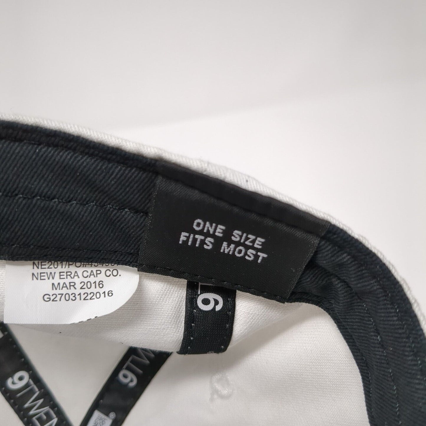 Dedicated Fitness Slideback Hat White OSFM Embroidered New Era 9Twenty