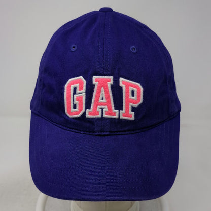 Gap Baseball Cap Blue M Cotton Slideback Pink White Embroidered Logo 6 Panel Hat