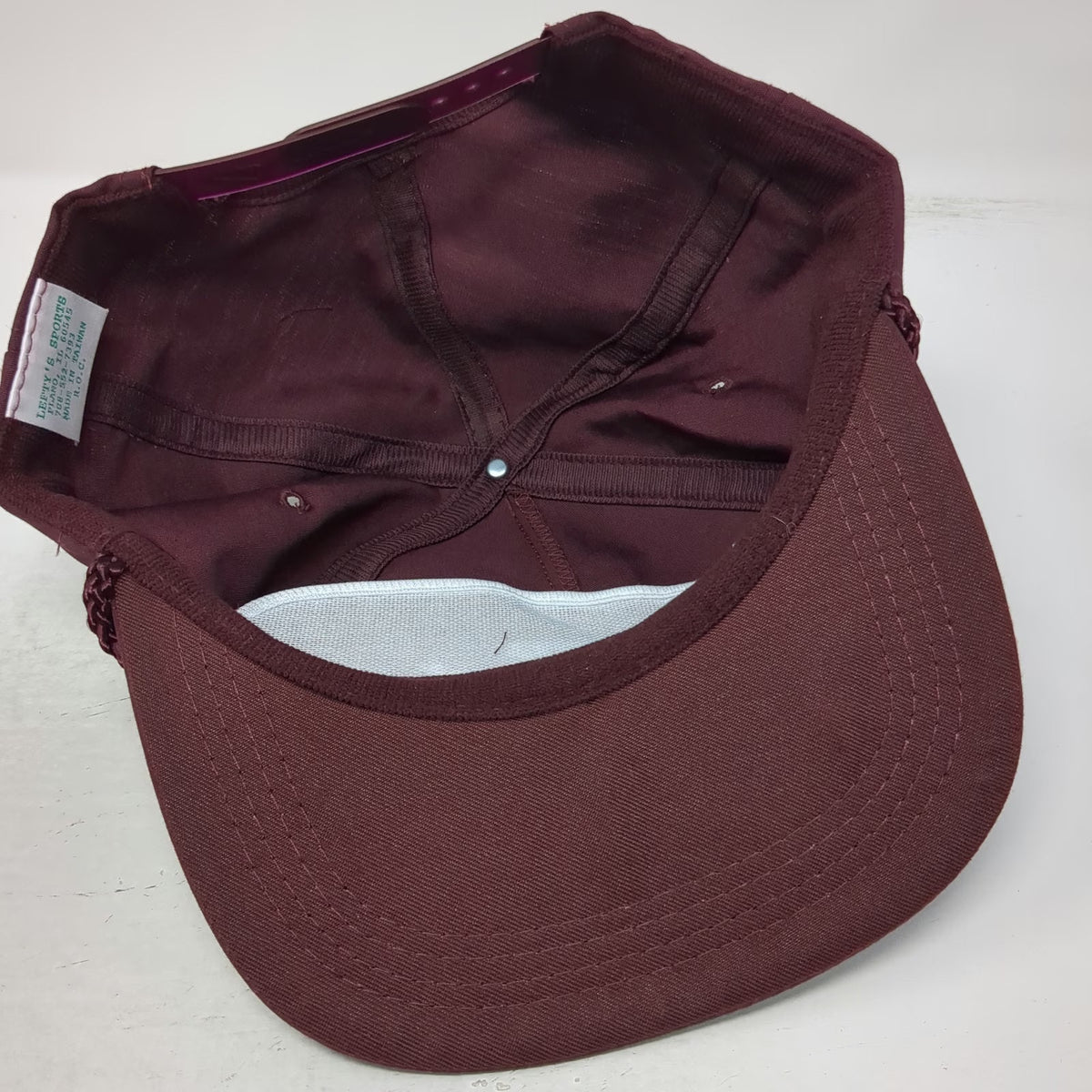 Lefty's Sports 5 Panel Red Hat One Size Snapback Braided Rope Plano Tool Logo
