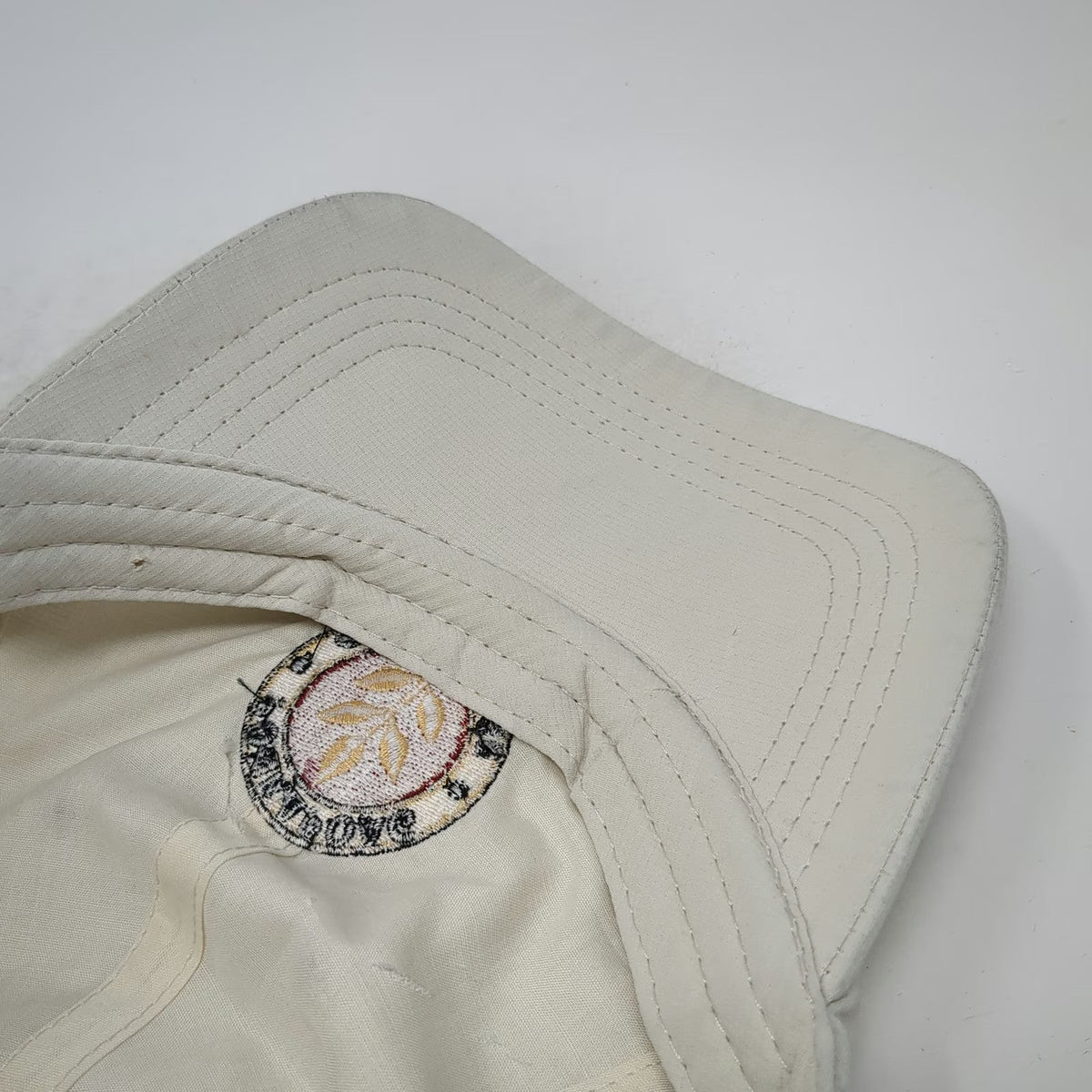 Ouray Ponkapoag Golf Course Hat Beige One Size Baseball Cap Strapback Polyester