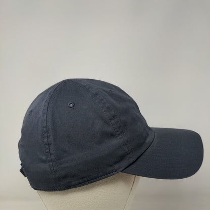 Adidas Strapback Hat Gray One Size Adjustable Embroidered Logo 6 Panel Cotton