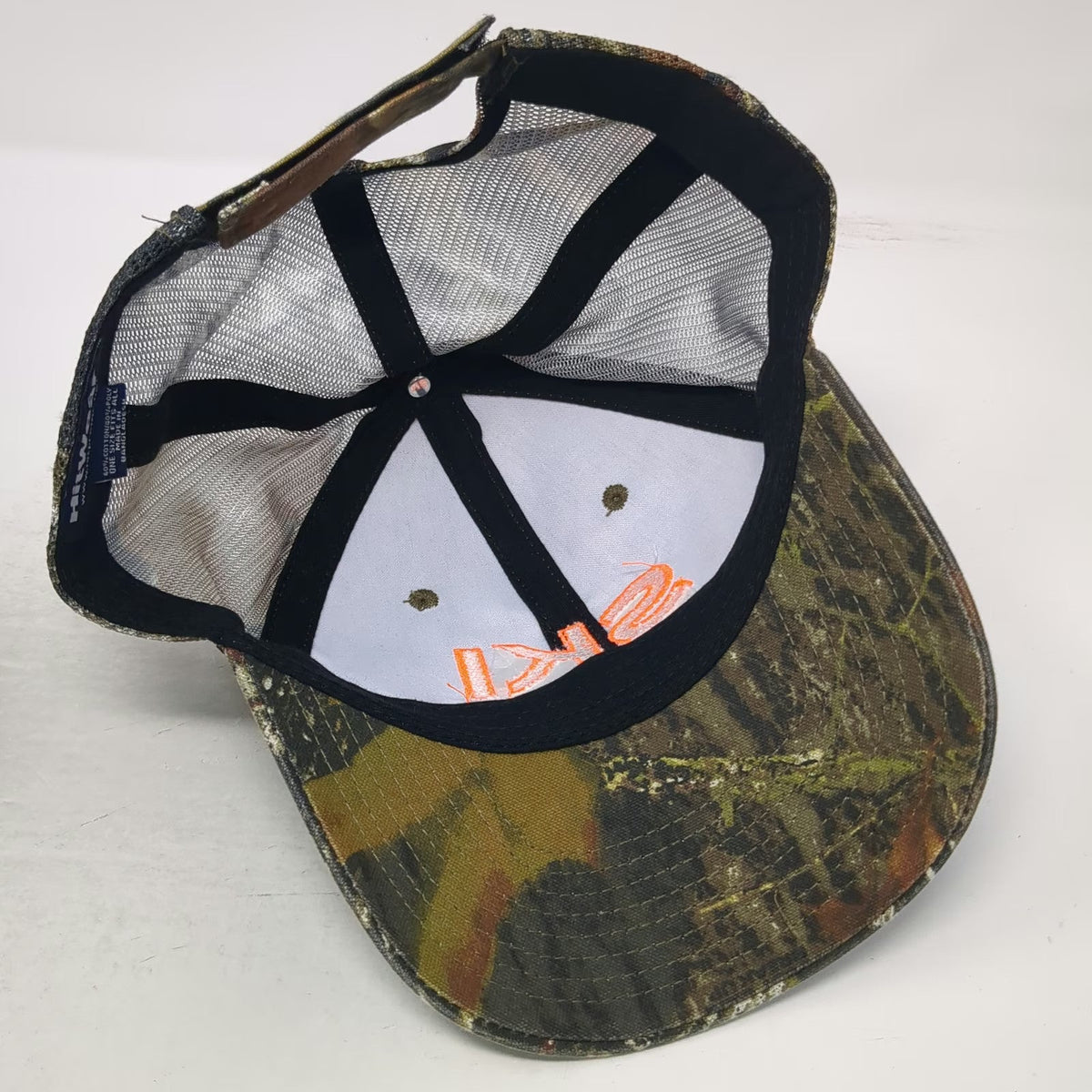 HitWear Baseball Cap Green One Size Orange Camo Ski Camelback Mesh Strapback Hat