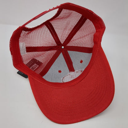 Mazatlan Just Add Water Snapback Trucker Hat Red OS 57cm Mesh Back Kndit Caps