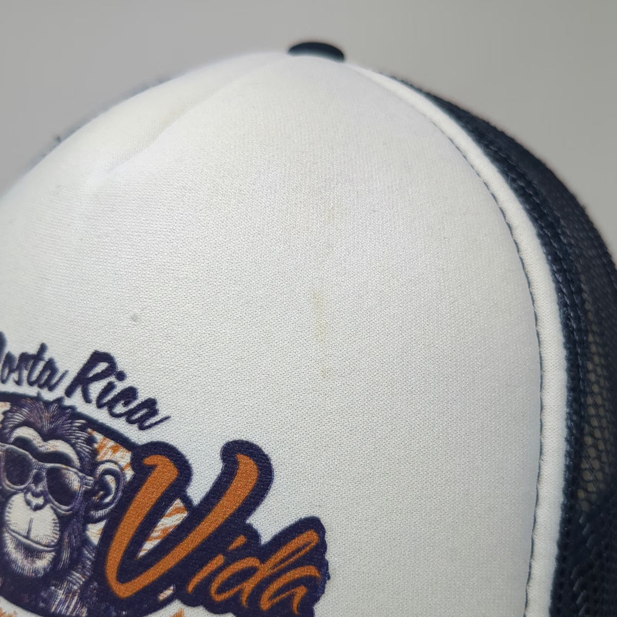 OTTO Trucker Hat Blue One Size Pura Vida Costa Rica Monkey Snapback Polyester
