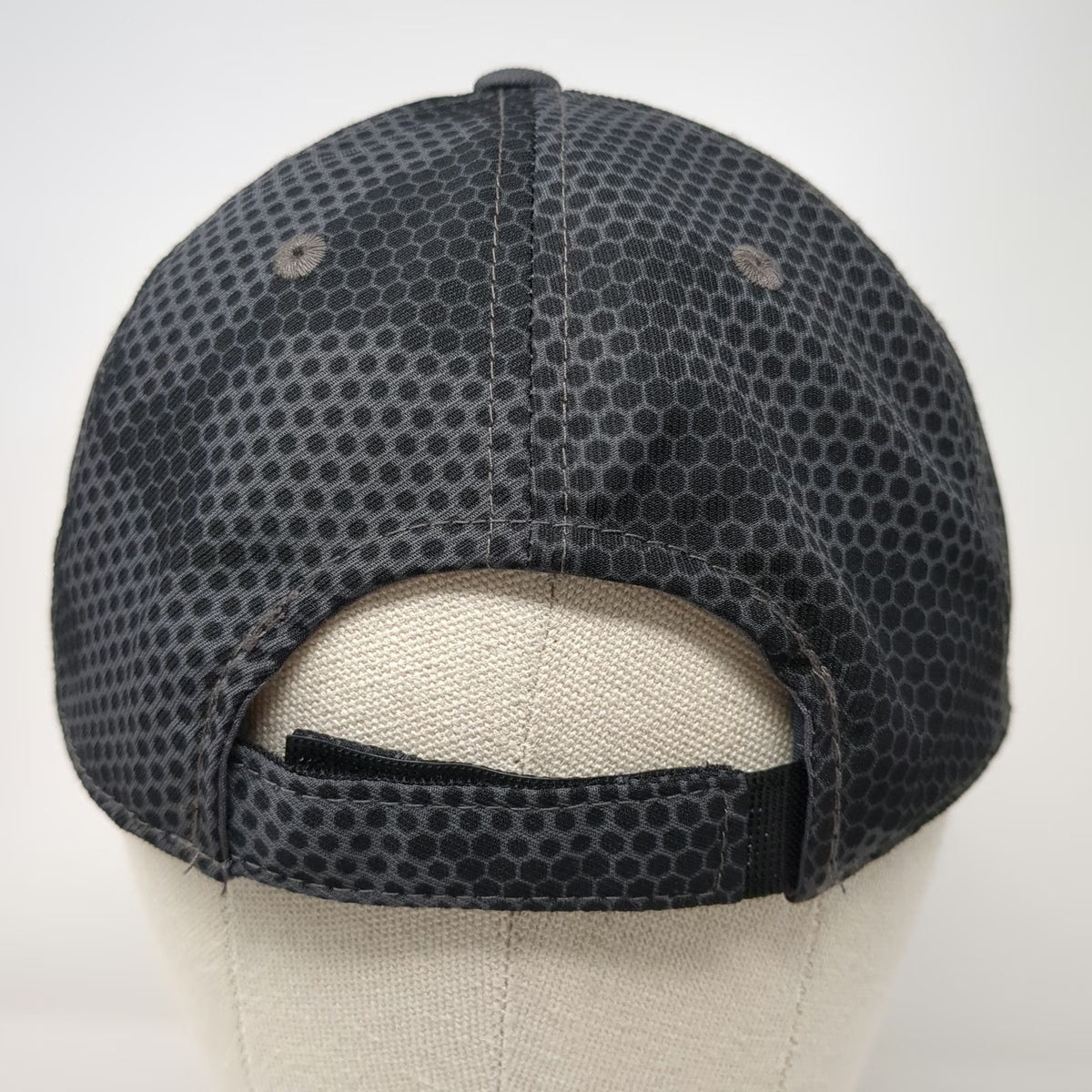 Sport-Tek Baseball Cap Gray One Size Carrier Experts Hex Mesh Strapback Hat