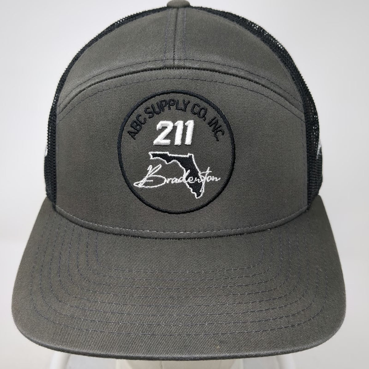 Richardson Trucker Hat Gray Black One Size ABC Supply Co 211 Bradenton Florida