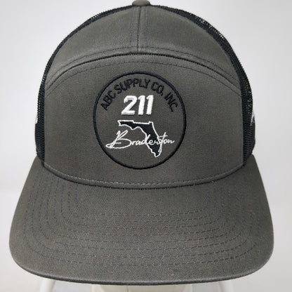 Richardson Trucker Hat Gray Black One Size ABC Supply Co 211 Bradenton Florida