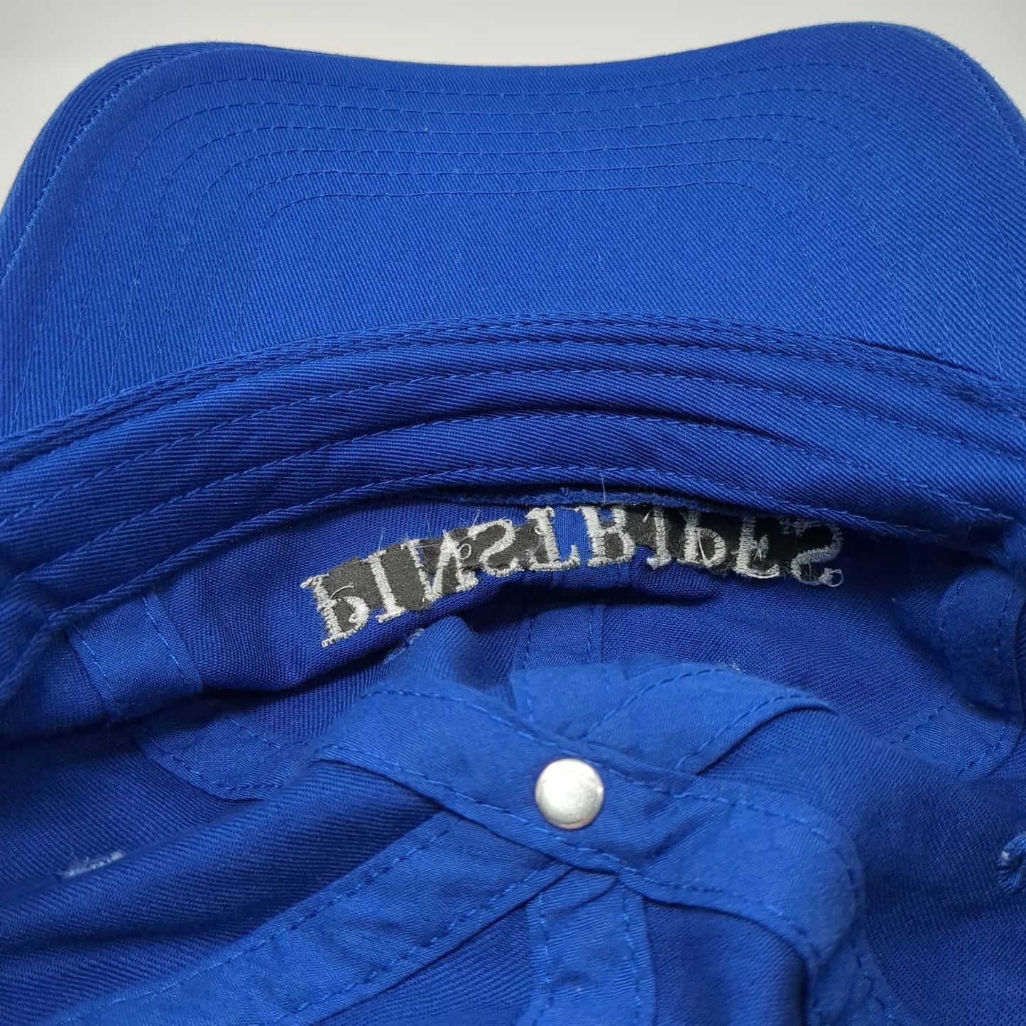 Fahrenheit Baseball Cap Blue White One Size Embroidered Strapback Bowling Hat