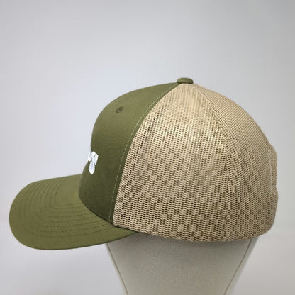 Yupoong Trucker Hat Green One Size Mesh Back Snapback CROPS Embroidery Logo Hat