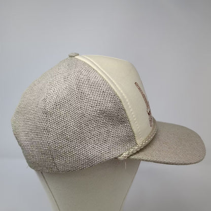 Sportcap AAA Drilling Elko Nevada Trucker Hat Beige OS Vintage Snapback Rope