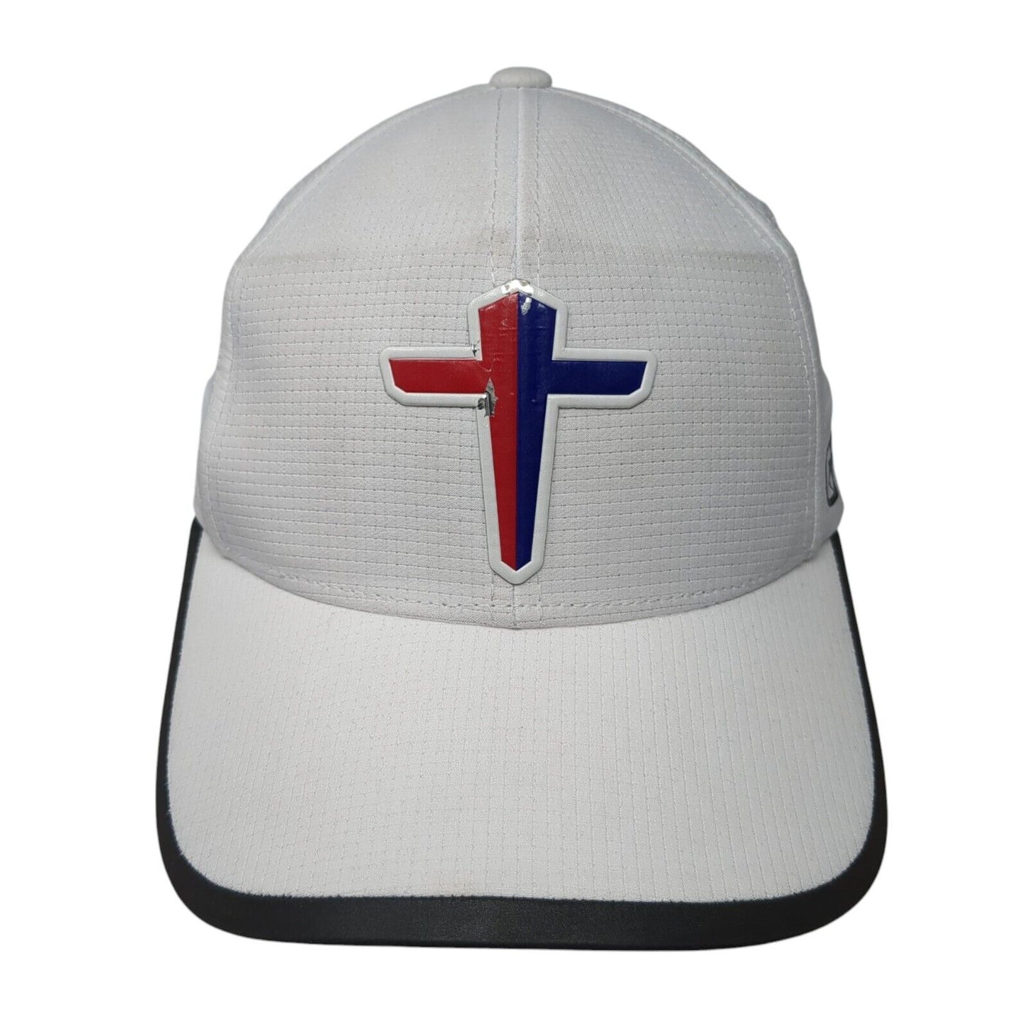 OGIO Strapback Hat White One Size Adjustable Vented Holes 6 Panel Polyester