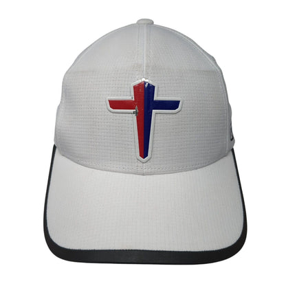 OGIO Strapback Hat White One Size Adjustable Vented Holes 6 Panel Polyester