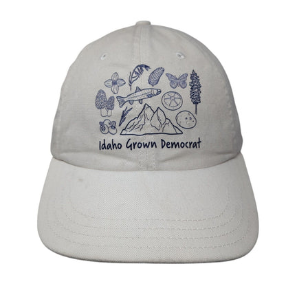 Idaho Grown Democrat Slideback Hat Cream One Size Adjustable 6 Panel Unionwear