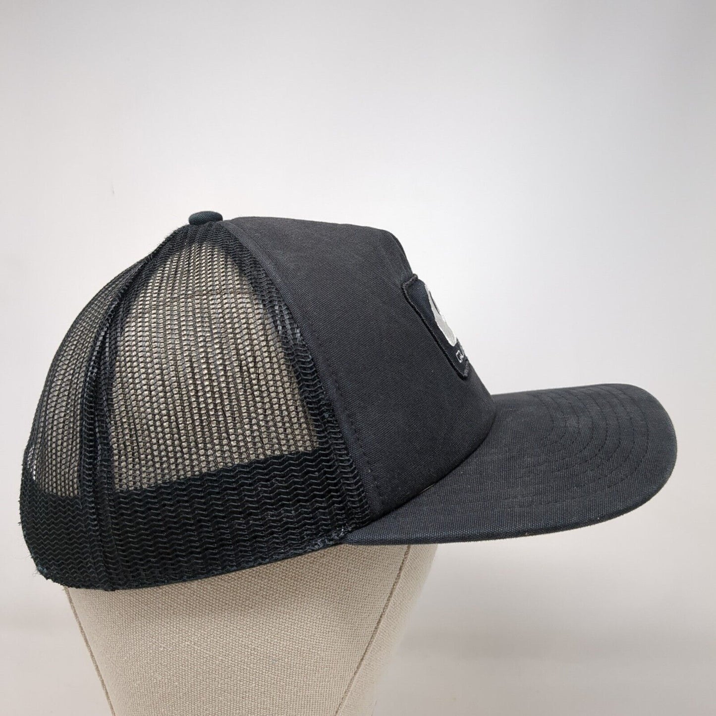 Quiksilver Snapback Trucker Hat Black OSFM Adjustable Embroidered Mesh Back