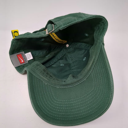 Nike Oregon Ducks NCAA Cap Green One Size Embroidered Logo Slideback Strap Hat