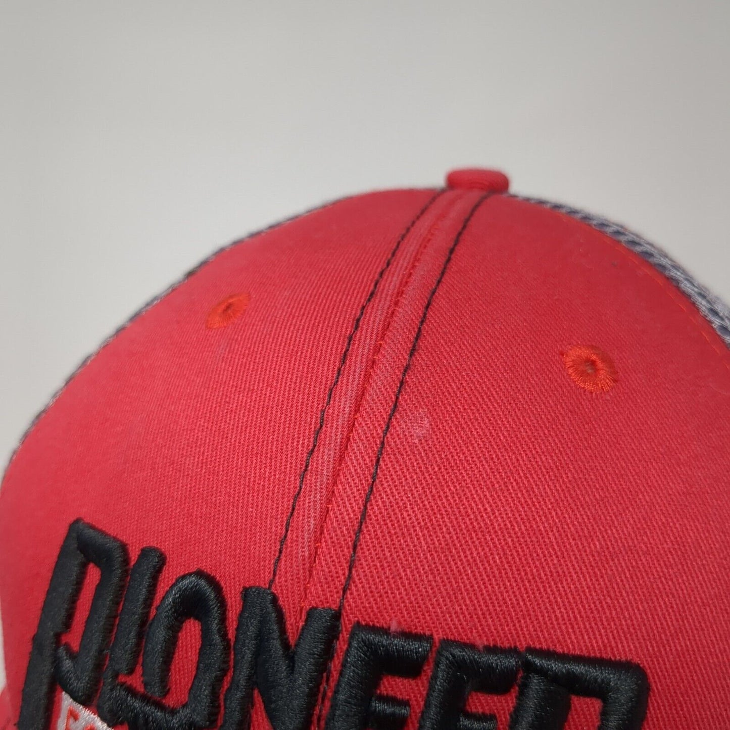 Pioneer Equipment Co Case III Agriculture Strapback Trucker Hat Red OS Mesh Back