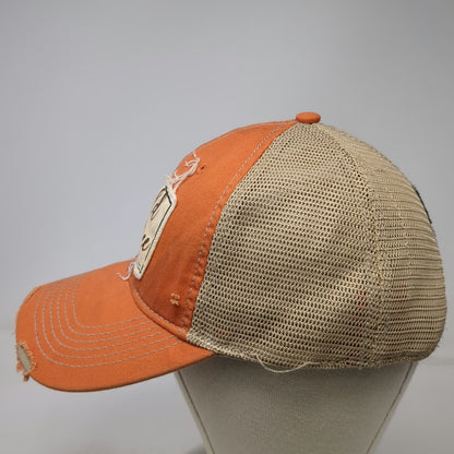 Knee Deep Trucker Hat Orange One Size Snapback Frayed Wild & Free Patch Graphic
