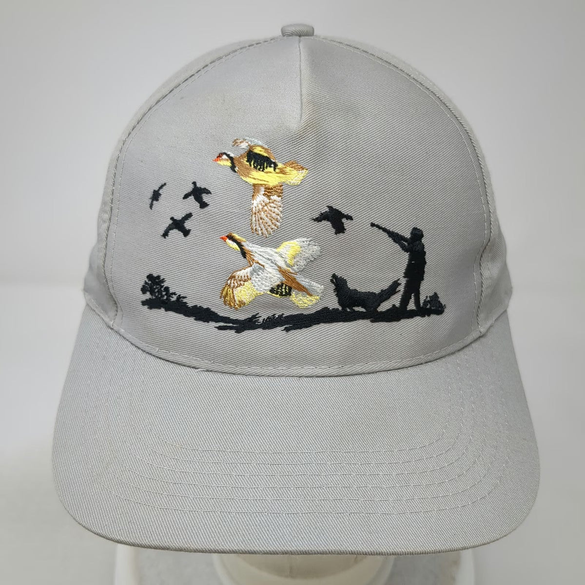 Mountaintop Marketing 5 Panel Gray Hat One Size Pheasant Bird Hunting Snapback