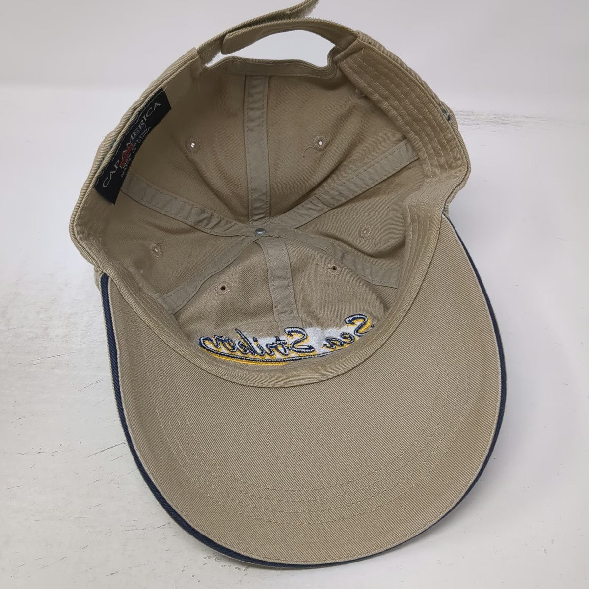 Cap America Sea Striker Bill Fisher Beige One Size Baseball Cap Hat Strapback