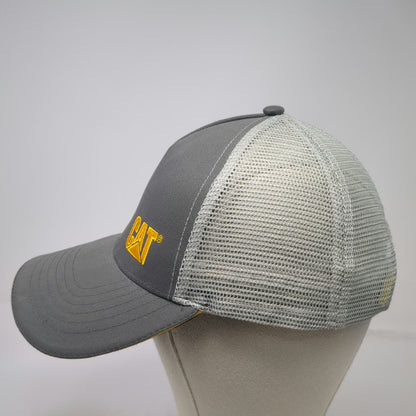 Caterpillar Trucker Hat Gray One Size CAT Logo Embroidered Mesh Back Snapback