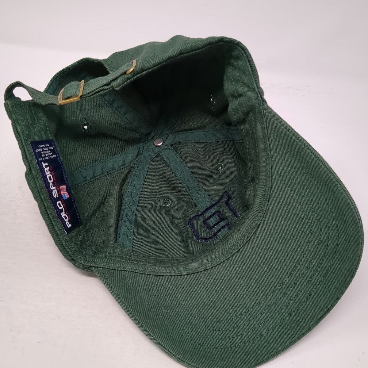 Ralph Lauren Polo Sport Baseball Cap Green One Size Varsity P Strapback Hat