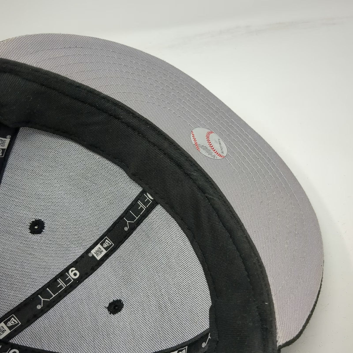New Era California Angels MLB Snapback Hat Black Halo Logo Gray Underbrim