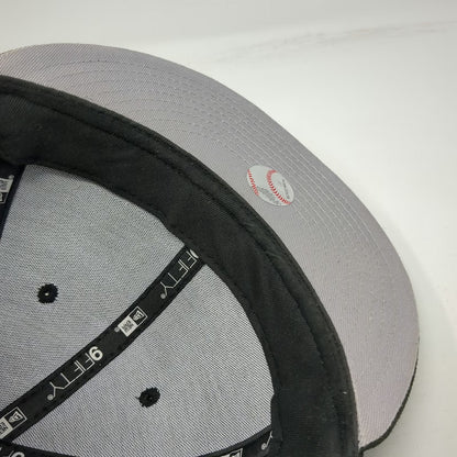 New Era California Angels MLB Snapback Hat Black Halo Logo Gray Underbrim