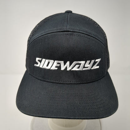 Sidewayz Snapback Trucker Hat Black One Size Mesh Back Richardson