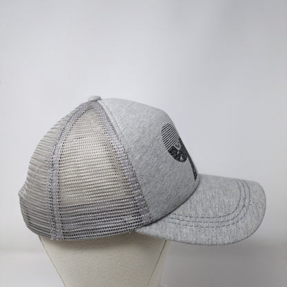 90 Snapback Mesh Back Trucker Hat Gray One Size Adjustable Roxy