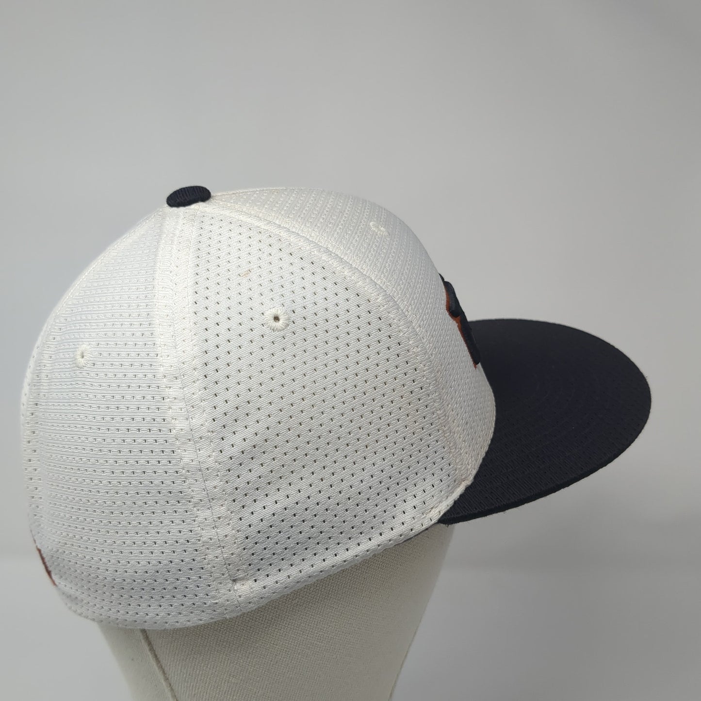 208 Idaho Fitted Hat White Medium Embroidered Colorblock Pacific Headwear