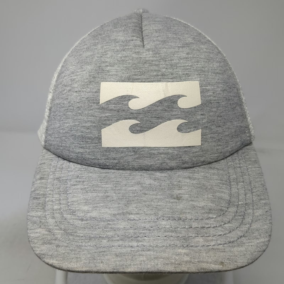 Billabong Trucker Hat Gray One Size Mesh Snapback Wave Logo Patch Surf Beach