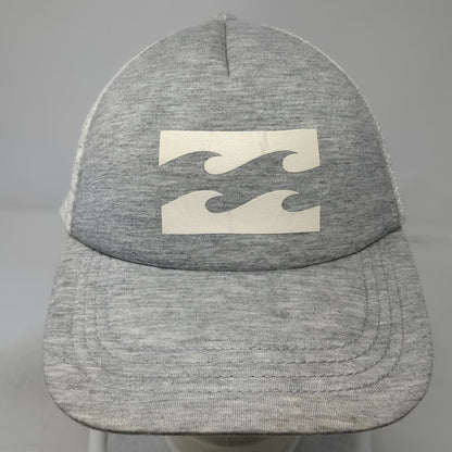 Billabong Trucker Hat Gray One Size Mesh Snapback Wave Logo Patch Surf Beach
