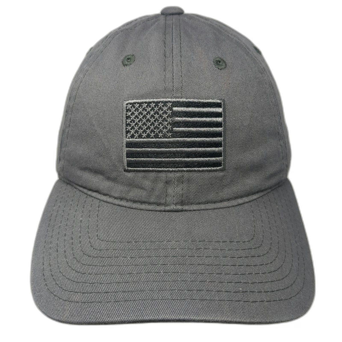 Rapid Dominance Baseball Cap Gray One Size American Flag Slideback Cotton Hat