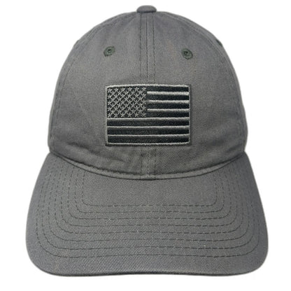 Rapid Dominance Baseball Cap Gray One Size American Flag Slideback Cotton Hat