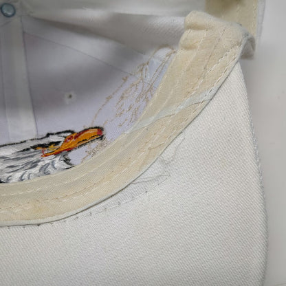 Native Pride White Baseball Cap One Size Embroidered Eagle Feather Strapback Hat