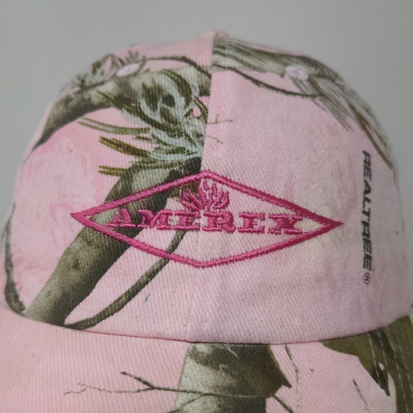 Kati Women's Strapback Hat Pink Camo Size OSFA Embroidered Amerex Logo