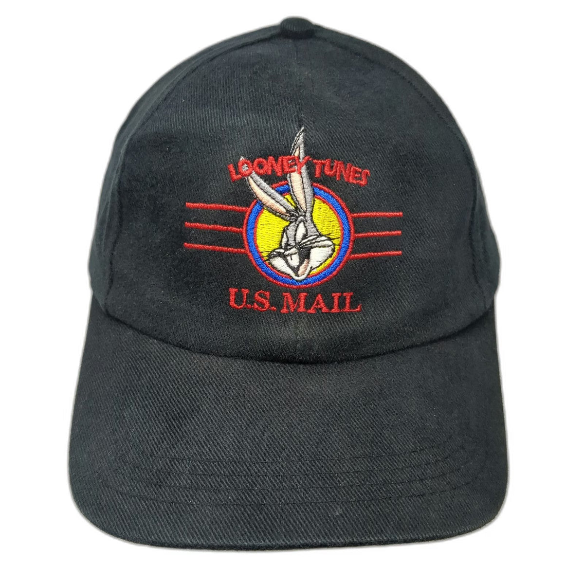 Looney Tunes Snapback Black Hat One Size Bugs Bunny US Mail Stamp Collection