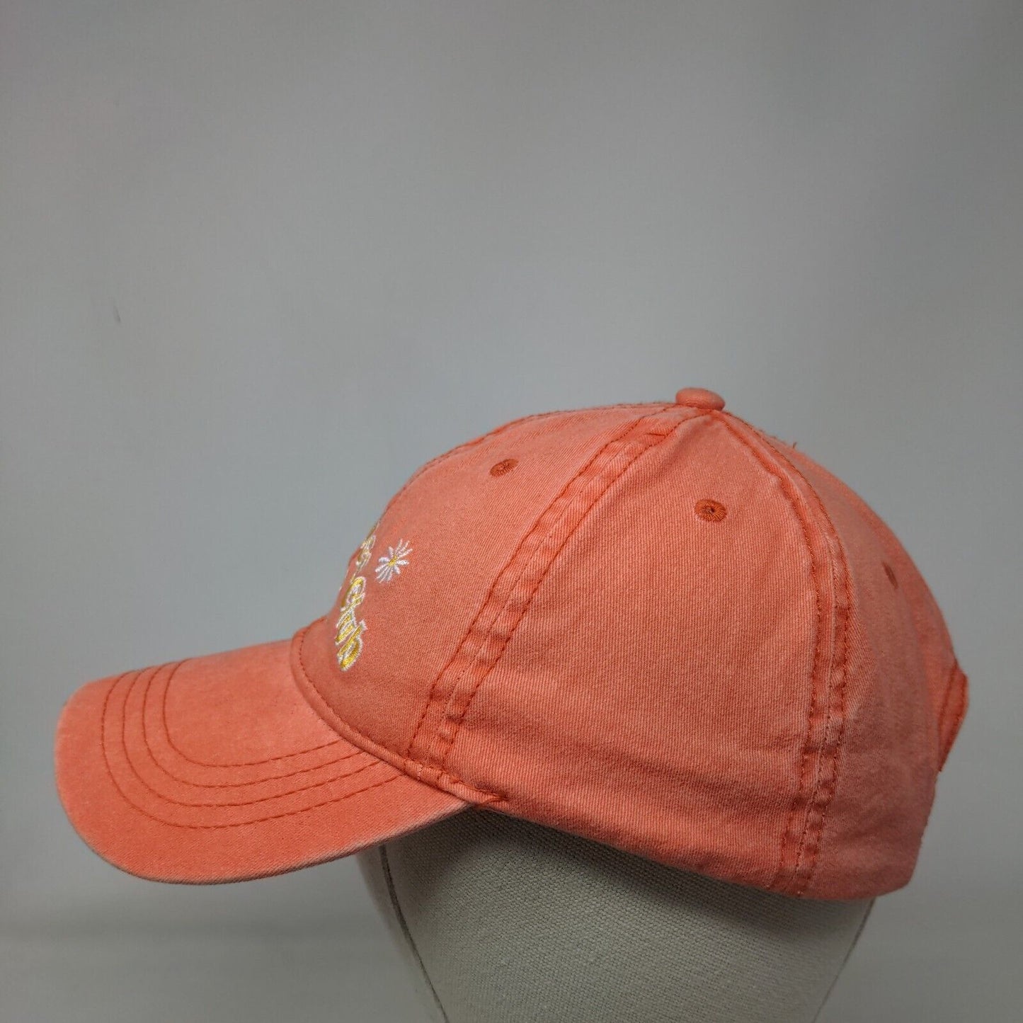 Good Vibes Club Slideback Hat Orange OSFM Embroidered Vent Holes