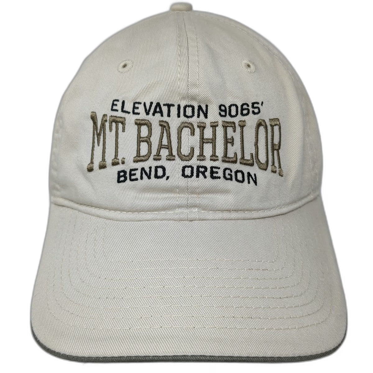 Gear for Sports Baseball Cap Beige OSFM Mt. Bachelor Bend Oregon Elevation Hat