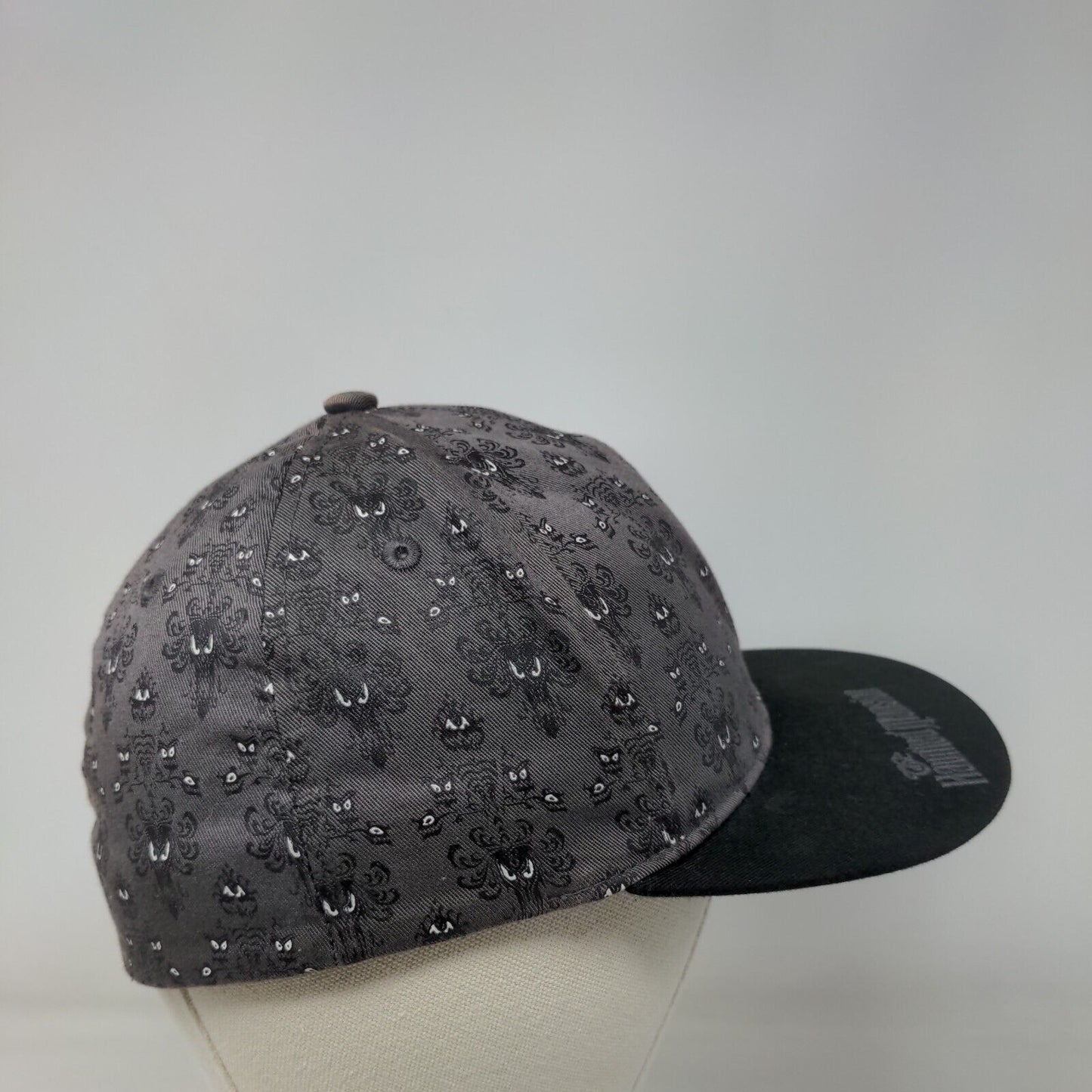 The Haunted Mansion Youth Fitted Hat Gray 54cm Embroidered Disney Parks Cotton
