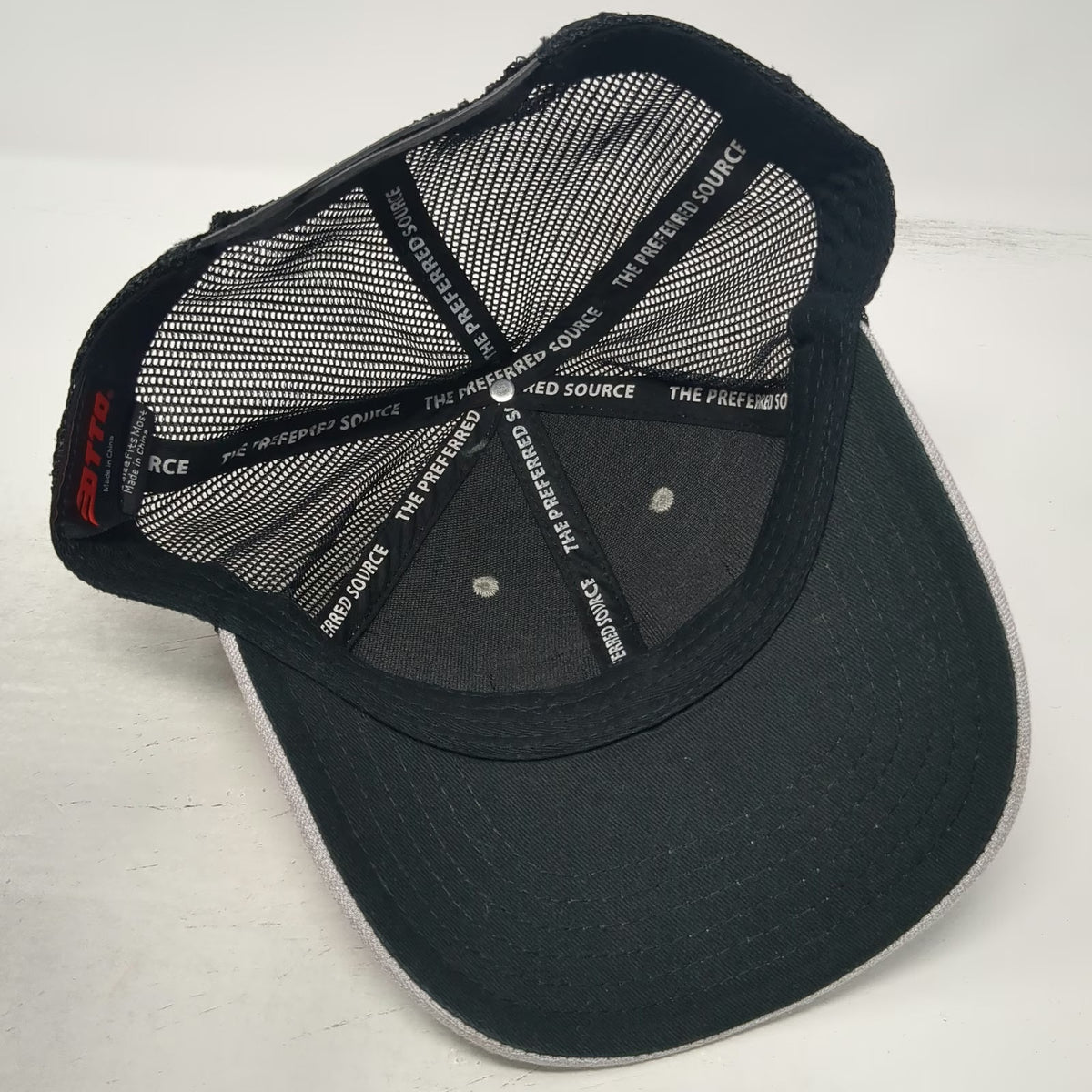 OTTO Trucker Hat Gray Black One Size Mesh Back Snapback IMC Idaho Construction