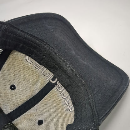 Carhartt Trucker Hat Black Gray One Size Snapback Mesh Logo Embroidered Work