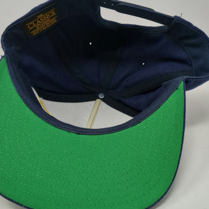 Yupoong 5 Panel Blue Yellow OSFM Snapback Flat Brim Bears Green Undervisor hat
