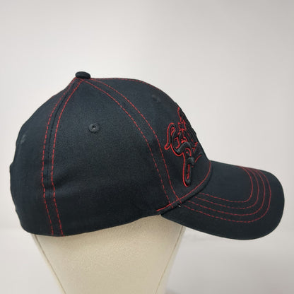 Sick Boy Baseball Cap Black Red XL Fitted Hat Contrast Stitching Gothic Logo