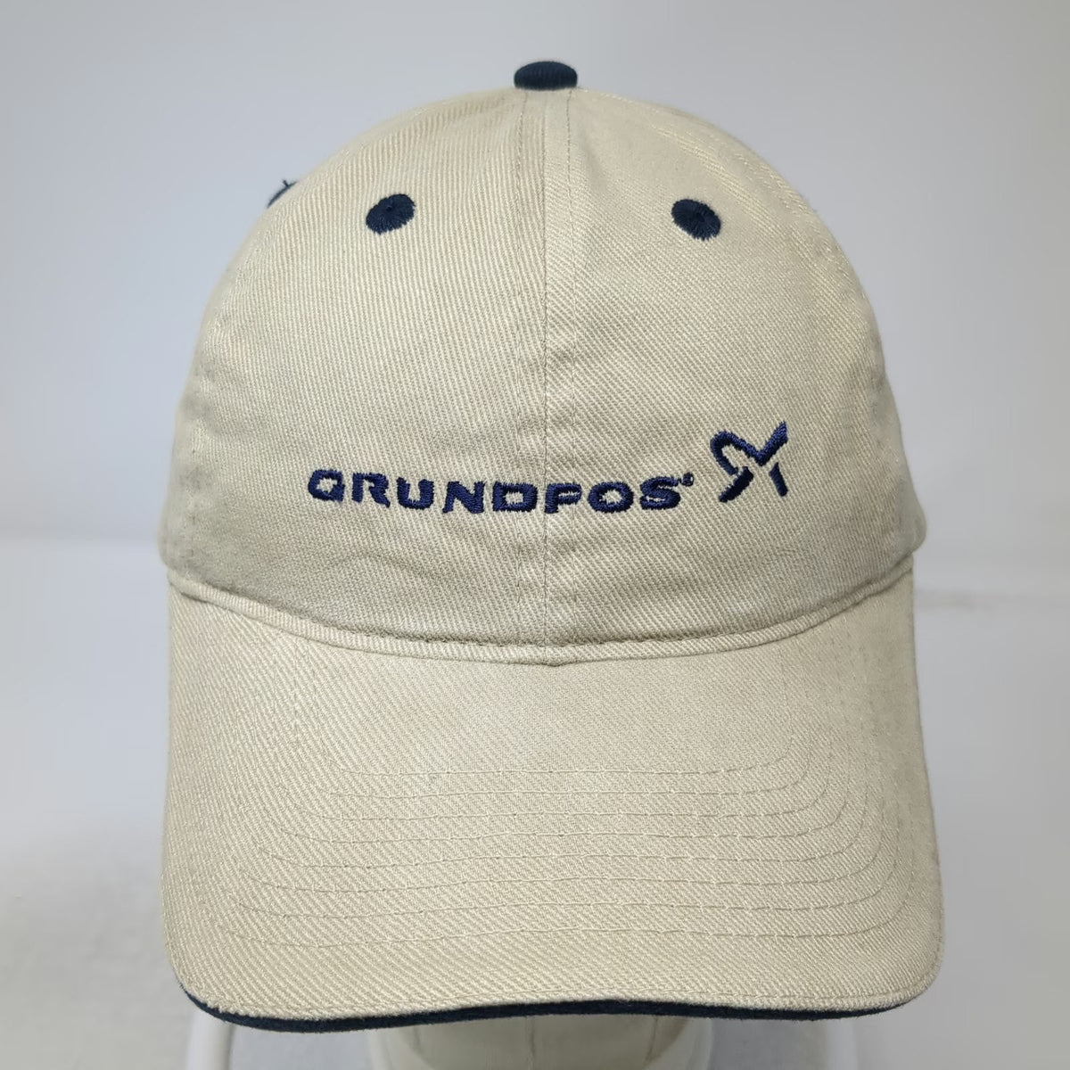 OTTO Baseball Cap Beige One Size Grundfos Logo Strapback Sandwich Bill Hat